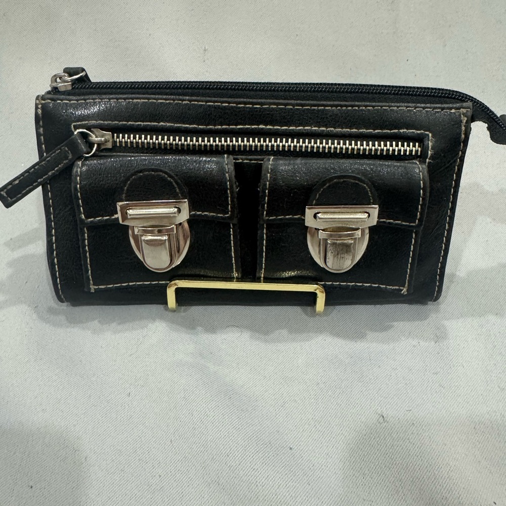 Vintage Fashion Express Leather Wallet – Double Buckle Front Pockets